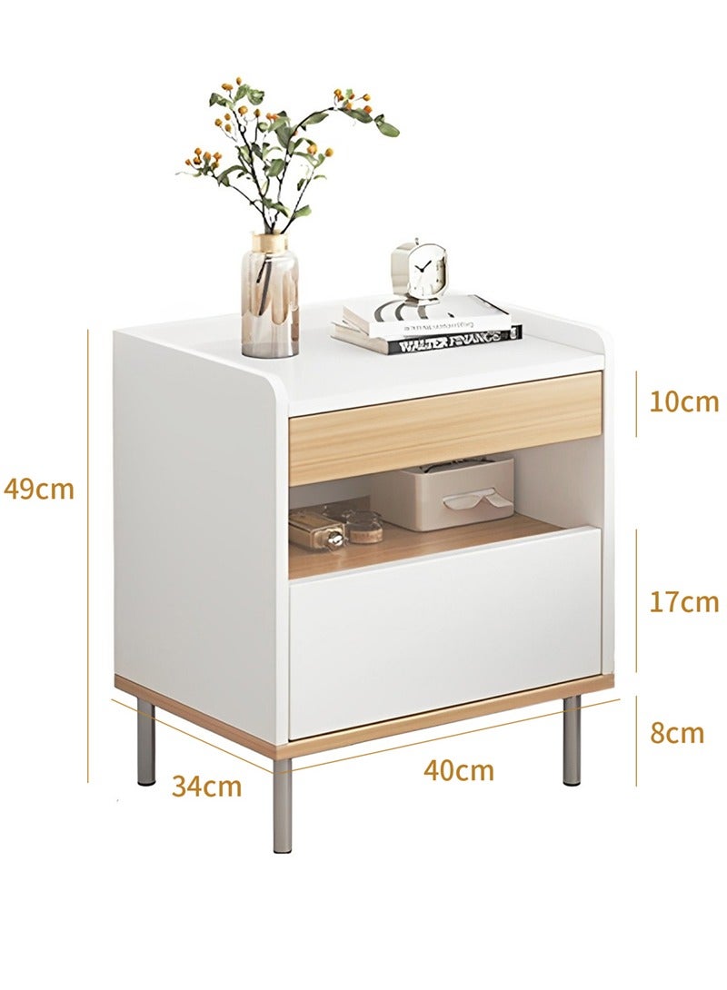 Stubborn Large-capacity MDF Engineering Board Storage Home Bedside Coffee Table And Nightstand With Drawer - Image 3