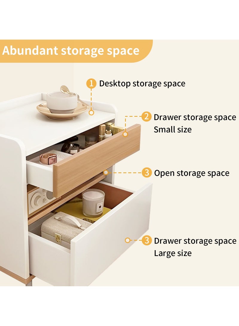 Stubborn Large-capacity MDF Engineering Board Storage Home Bedside Coffee Table And Nightstand With Drawer - Image 4
