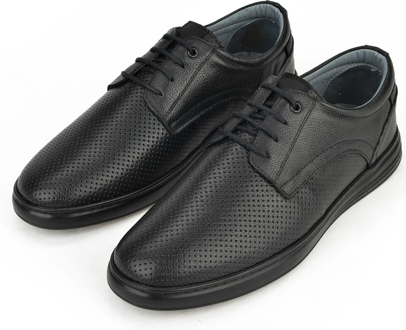 Ziya , Men's Genuine Leather Shoes 1411025Z946 Black
