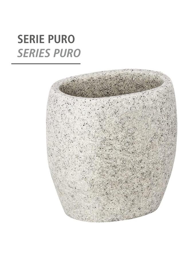 Wenko Puro High Quality Contemporary Design Polyresin Bathroom Tumbler Light Grey 22019100 - Image 4