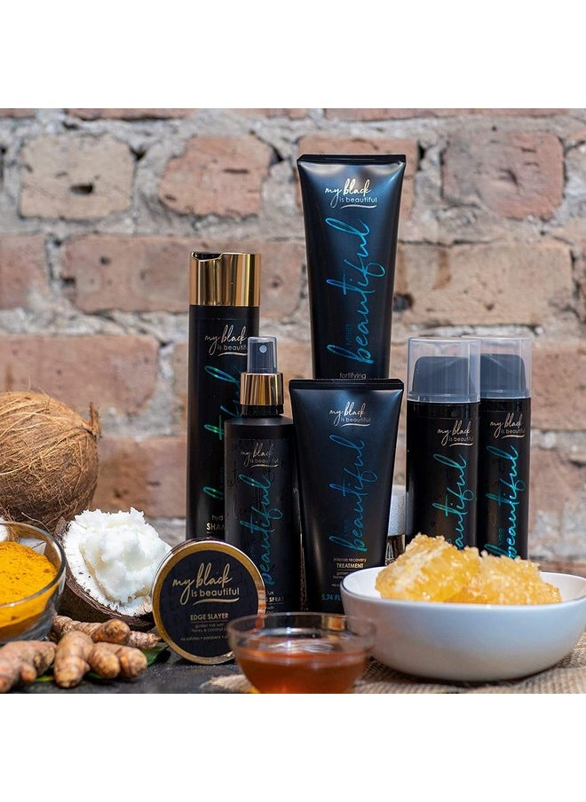 MY BLACK IS BEAUTIFUL Y Black Is Beautiful Nourishing Leavein Conditioning Cream For Curly And Coily Hair With Coconut Oil Honey And Tumeric 6.3 Fl Oz  - Image 3