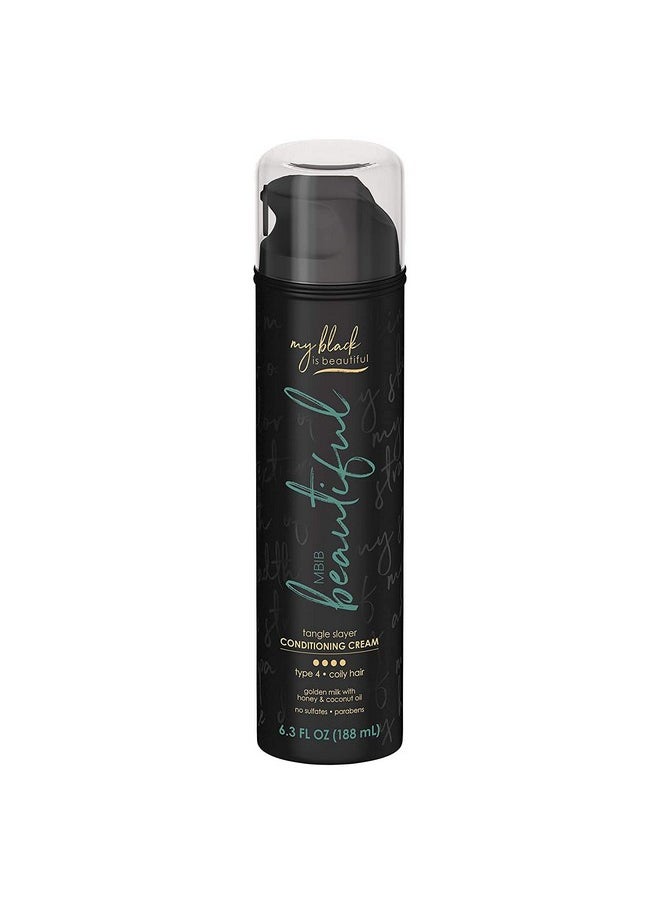 MY BLACK IS BEAUTIFUL Y Black Is Beautiful Nourishing Leavein Conditioning Cream For Curly And Coily Hair With Coconut Oil Honey And Tumeric 6.3 Fl Oz  - Image 2