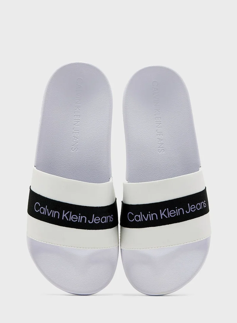 Calvin Klein Jeans Logo Detailed Slides