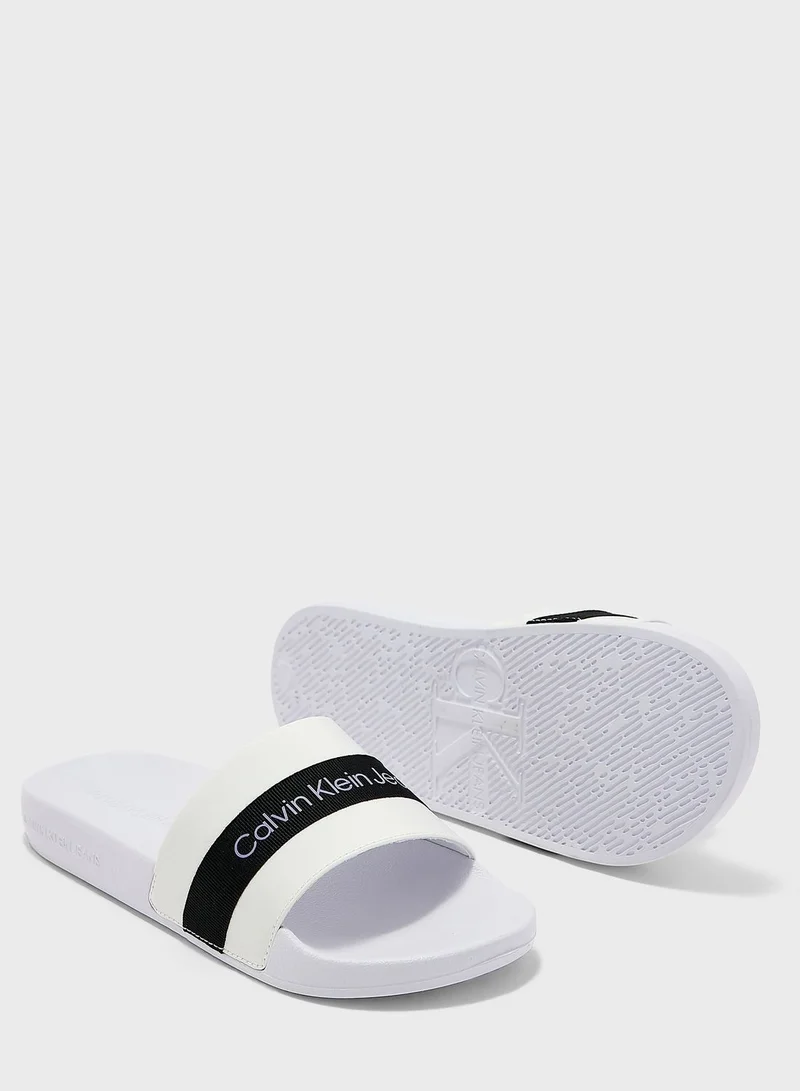 Calvin Klein Jeans Logo Detailed Slides