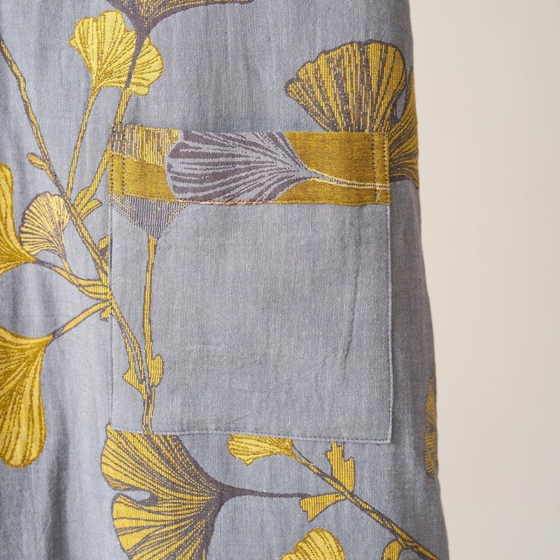 Kimono Robe Purefair 100% Cotton Gauze Ginkgo Leaf Print - Image 5