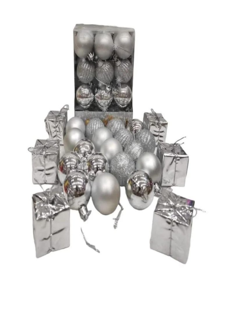 Christmas Tree Ornaments - 4cm Glitter Mixed Pack - Pack of 24 Silver - pzsku/Z23C472F0D6B367CF9039Z/45/_/1731606420/cb415dfa-ec03-4fe0-982e-7b3a9e0ff951