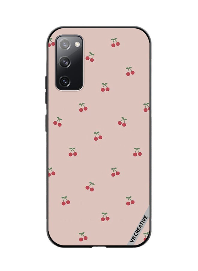 VR CREATIVE Protective Case Cover For Samsung Galaxy S20 FE 5G Cherry Design Multicolour - Image 1