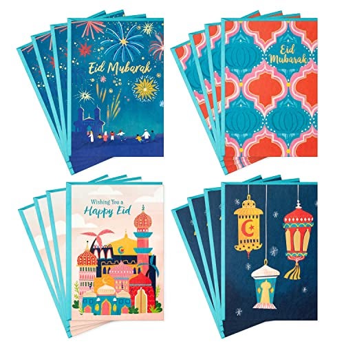 Hallmark Eid Cards Assortment, Eid Mubarak (16 Cards with Envelopes) - Image 1