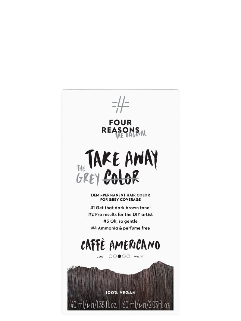 Four Reasons Takeaway Root Touch Up Hair Dye â€“ Caffe Americano 4.0 â€“ Demi-Permanent Color - Gray Coverage Root Hair Dye for Women â€“Vegan & Fragrance Free - Image 1