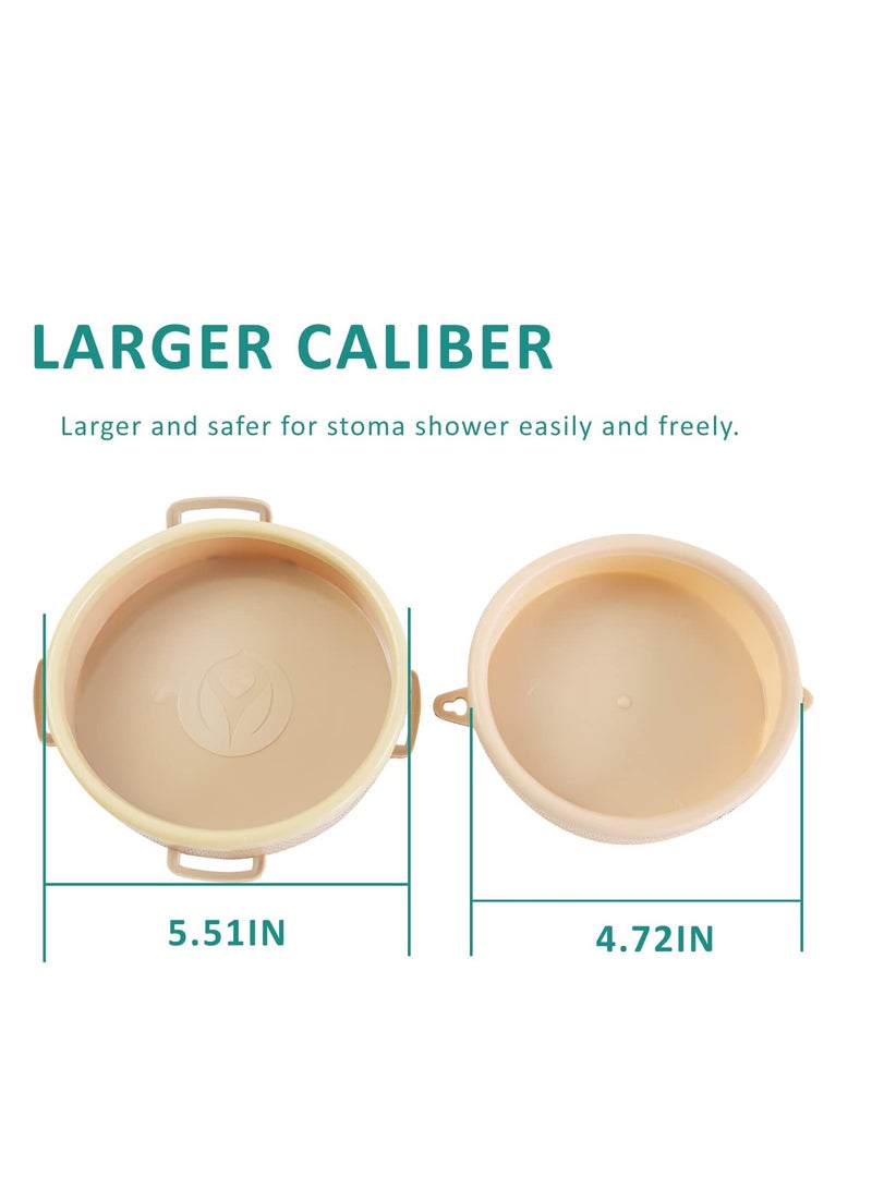 SYOSI Ostomy Shower Wound Protector, Stoma Ostomy Waterproof Bath Cover Shower Stoma Cover Adjustable Ostomy Belt Ostomy Supply, Skin Color(1 pcs) - Image 2