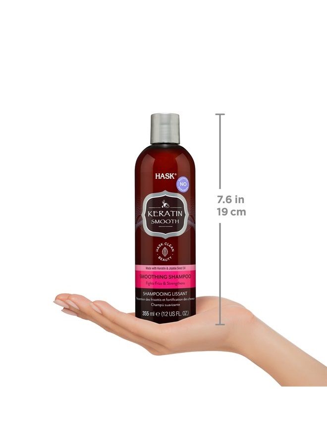 HASK KERATIN PROTEIN Smoothing Shampoo + Conditioner Set for All Hair Types, Color Safe, Gluten-Free, Sulfate-Free, Paraben-Free, Cruelty-Free - 1 Shampoo and 1 Conditioner - Image 4