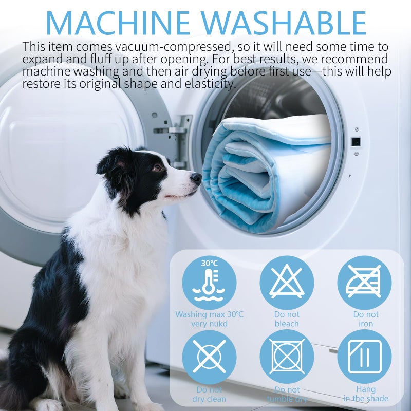 BECEMURU Dog Cooling Mat, Thickened Soft Pet Cooling Pad for Summer, 36"x23" Pet Bed for Crate Kennel Sofa, Non-Gel Coolness, Machine Washable & Durable - Keep Your Pet Cool and Comfortable - Image 4