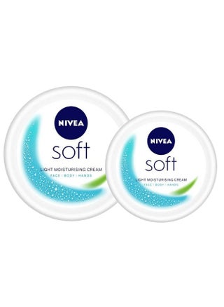 NIVEA Soft Light Moisturizer 300ml + 100 ml | For Face, Hand & Body, Instant Hydration | Non-Greasy Cream | With Vitamin E & Jojoba Oil | All Skin Types - pzsku/Z23C4C0CD665C75F96D84Z/45/_/1737721141/4abfd59f-b40a-4f51-9e61-9d007fedb23d