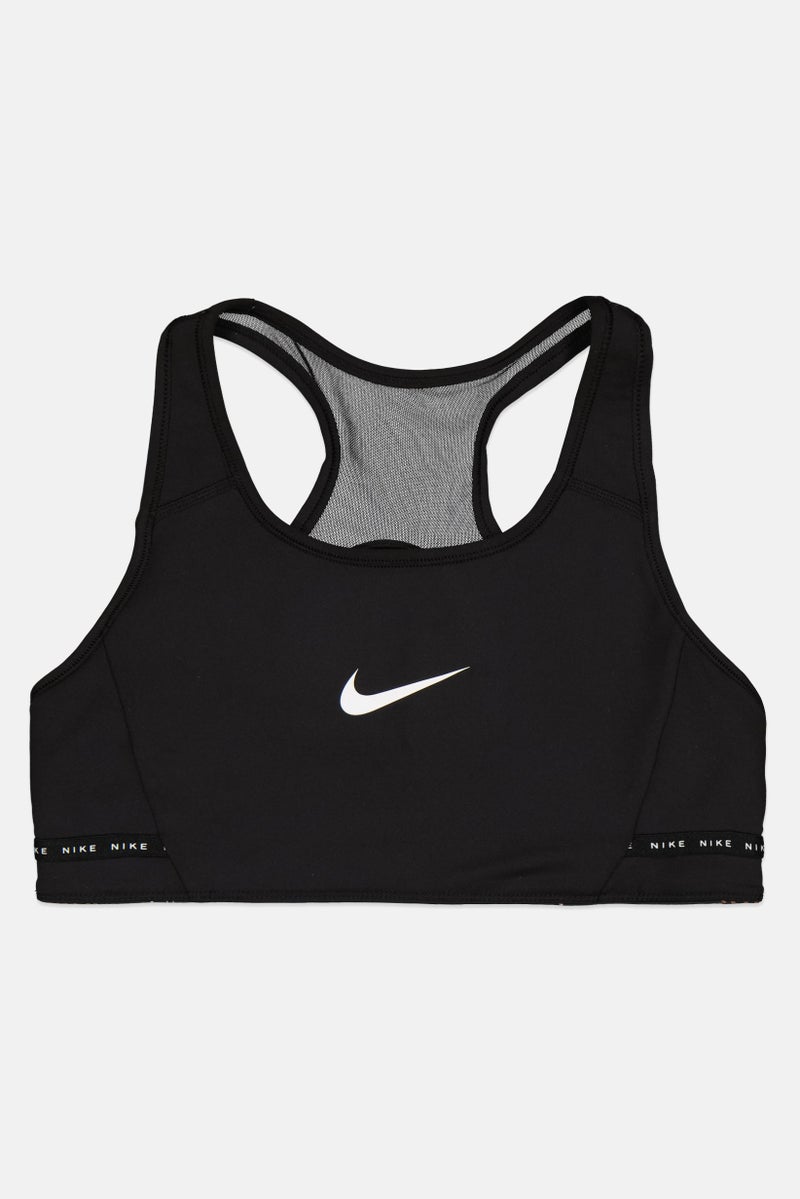 Nike Kids Girl Non Padded Training Reversible Sports Bra, Black - Image 1