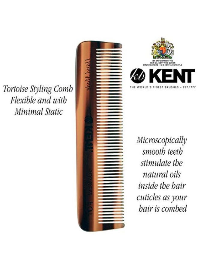 KENT - A Fot Handmade All Fine Tooth Saw Cut Beard Comb - Pocket Comb And Travel Comb - Styling Comb Or Wet Comb For Fine Or Thinning Hair, Beard Care, And Hair Care For The Essential Kent Beard Kit - Image 1