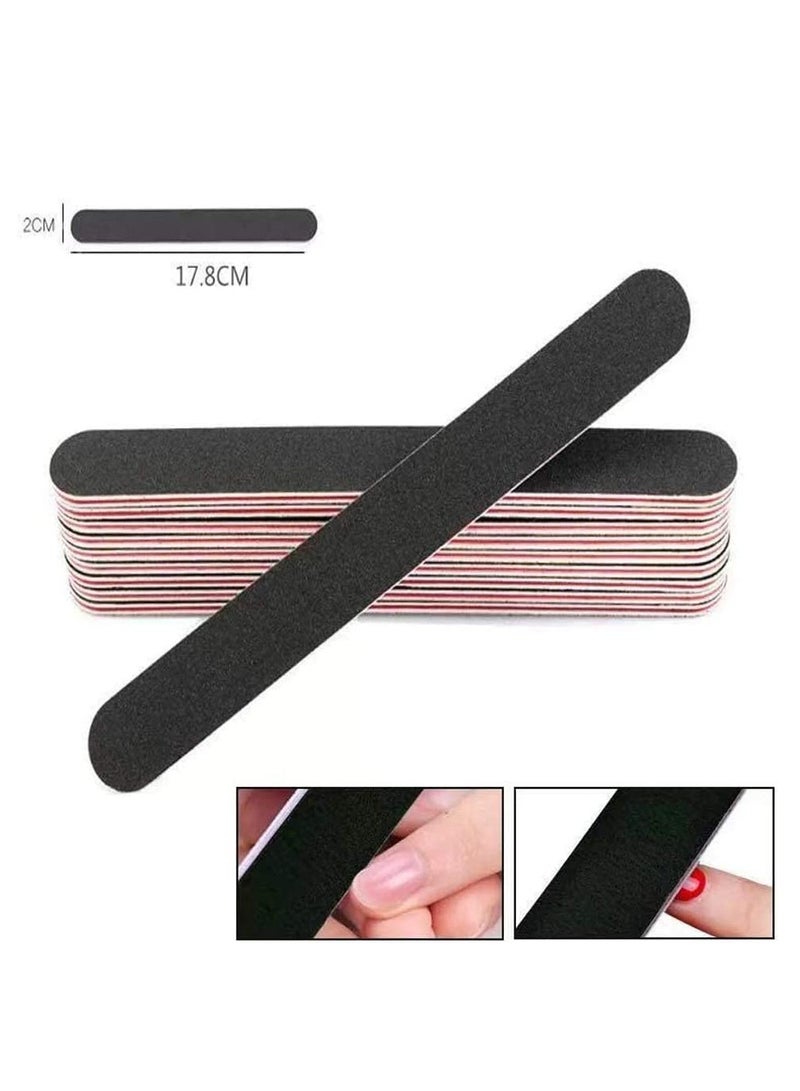 Excefore Nail File Set, Double Sided 100/180 Grit Fingernail Files for Women, Professional Manicure Pedicure Tools 50Pcs Set Home and Salon Use - Image 2