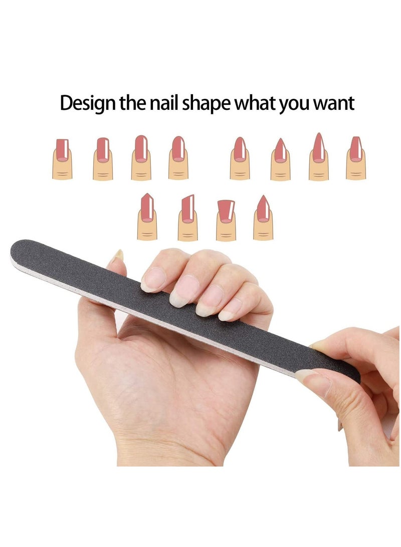 Excefore Nail File Set, Double Sided 100/180 Grit Fingernail Files for Women, Professional Manicure Pedicure Tools 50Pcs Set Home and Salon Use - Image 5