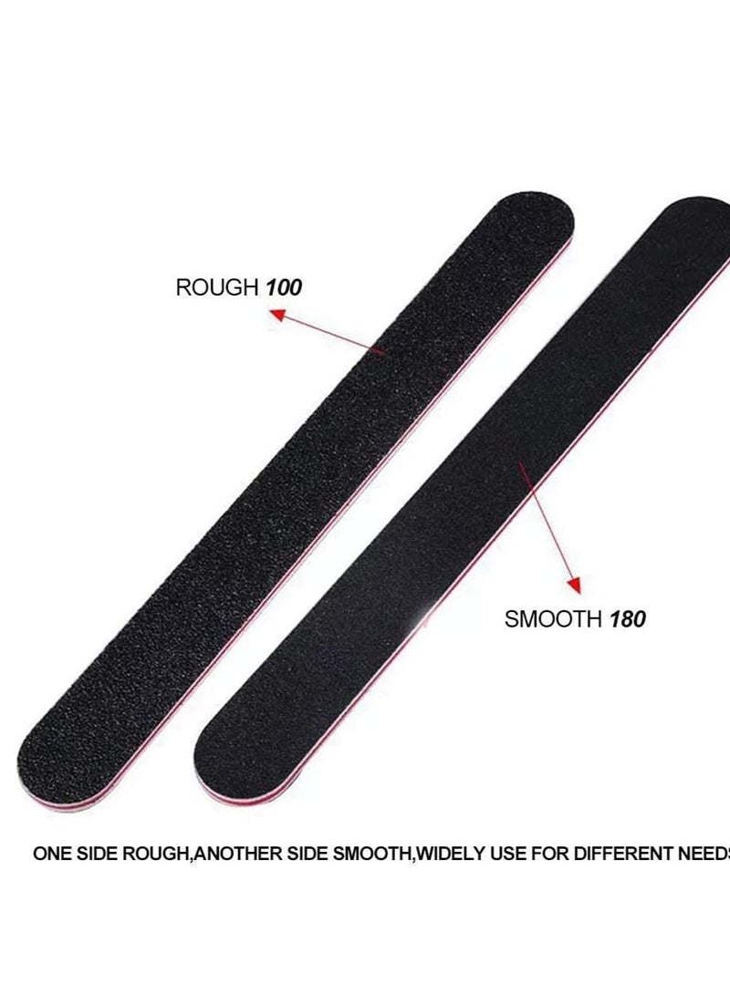 Excefore Nail File Set, Double Sided 100/180 Grit Fingernail Files for Women, Professional Manicure Pedicure Tools 50Pcs Set Home and Salon Use - Image 3