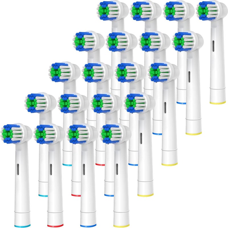 genkent Replacement Toothbrush Heads Compatible with Oral B Braun 20 Pcs Professional Electric Brush Heads for Oral B Replacement Heads Refill Pro 50010001500300037575000700075008000 - Image 1