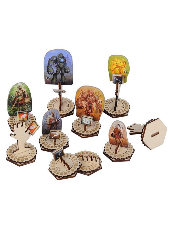 CZYY Monster Standees And Flying Stand Bases With Health Tracker And Status Token Slots Set Of 30 Wooden Upgrade Accessories For Gloomhaven And Frosthaven - Image 2