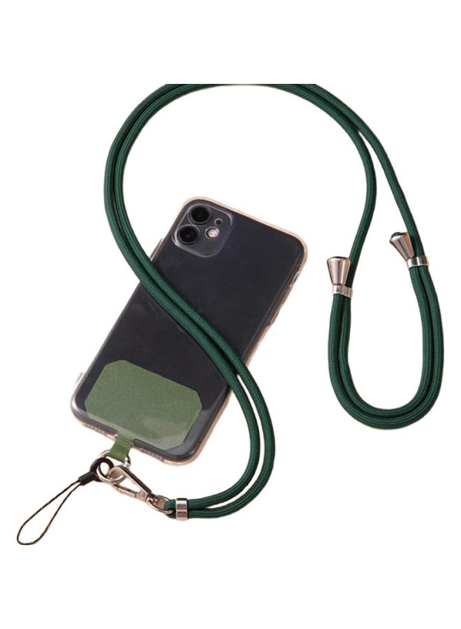 Dipple Dipuer Phone Strap, Neck Strap, Crossbody, Adjustable, Anti-Loss, Versatile Phone Case, Durable, Long Style, Dark Green, Long Version [Ring Holder + Clip] - Image 2
