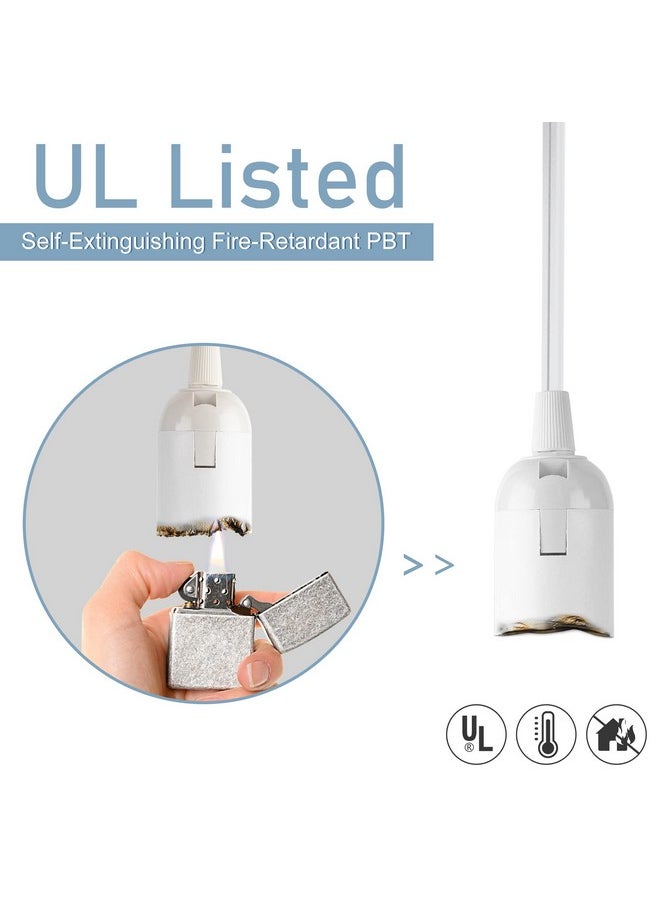 JACKYLED JACKYLED 20Ft UL Approval Extension Hanging Lantern Pendant Light Lamp Cord Cable 360W Suitable for E26 E27 Socket with On/Off Switch for Paper Lantern  - Image 3