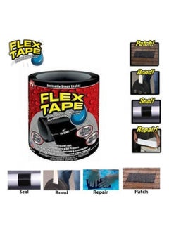 FLEX TAPE Strong Rubberized Waterproof Seal Tape Black 4x5inch 