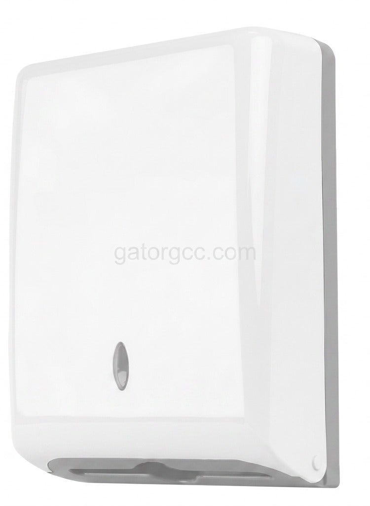 Gator C-Fold Tissue Dispenser | Interfolded Dispensing Mechanism | Durable Plastic Construction | See-Through Panel | Wall-Mountable | Suitable For Homes, Offices, Hotels, & More - Image 1