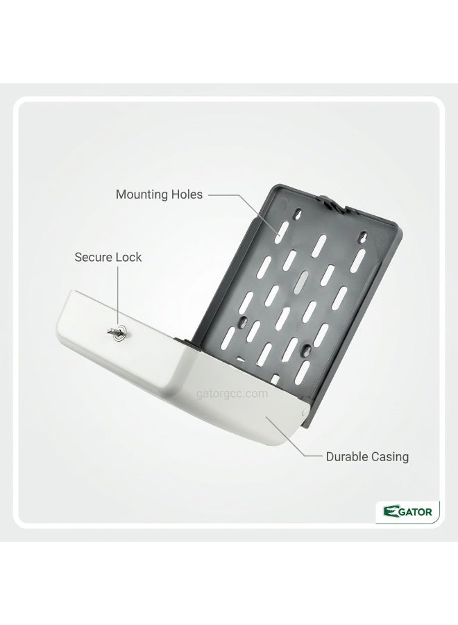 Gator C-Fold Tissue Dispenser | Interfolded Dispensing Mechanism | Durable Plastic Construction | See-Through Panel | Wall-Mountable | Suitable For Homes, Offices, Hotels, & More - Image 3