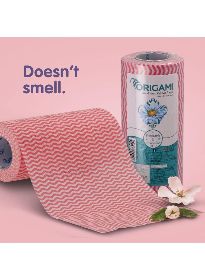Origami Origami So..Soft Non-Woven Kitchen Towels - 80 Pulls (Pack of 2) - Image 3
