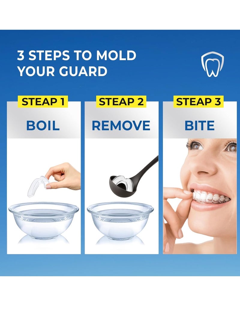 Reazeal Mouth Guard for Grinding Teeth at Night: Dental Guard for Sleeping at Night - Nighttime Protection for Teeth with 12 Cleaning Tablets - Image 4