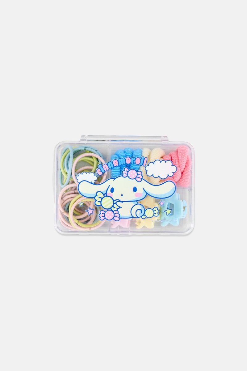 Cinnamoroll 39 Pieces Hair Elastics And Claw Clips Set, Multicolor - Image 1