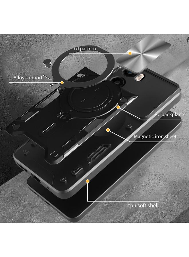 اس-توب جراب لهاتف Motorola Moto G05 CD مزود بحامل مغناطيسي منزلق من مادة Camshield - Image 3