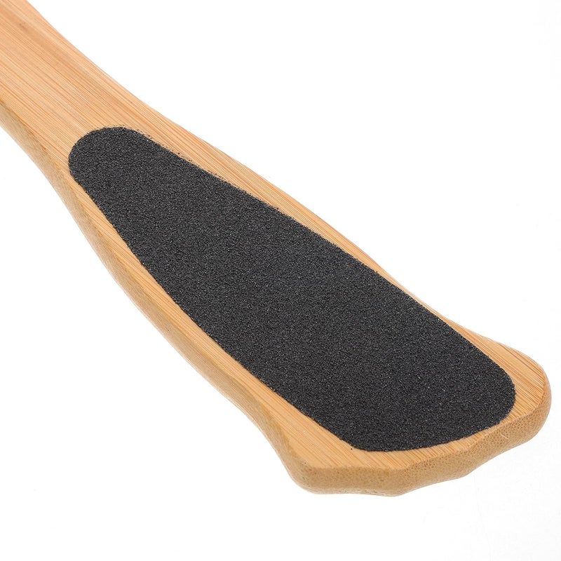 Dual-Sided Handle Foot Scrubber and Sandpaper Foot File Callus Remover for Home Spa Pedicure Dead Skin Exfoliator in Beige - Image 3