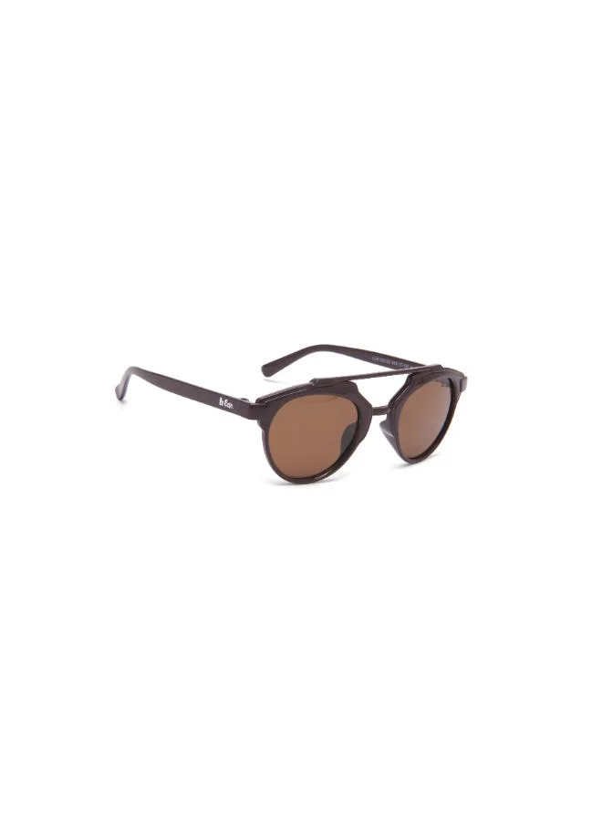 Lee Cooper Polarized Sunglasses Brown Frame Brown Mirror Lens 48mm  - LCK102C02