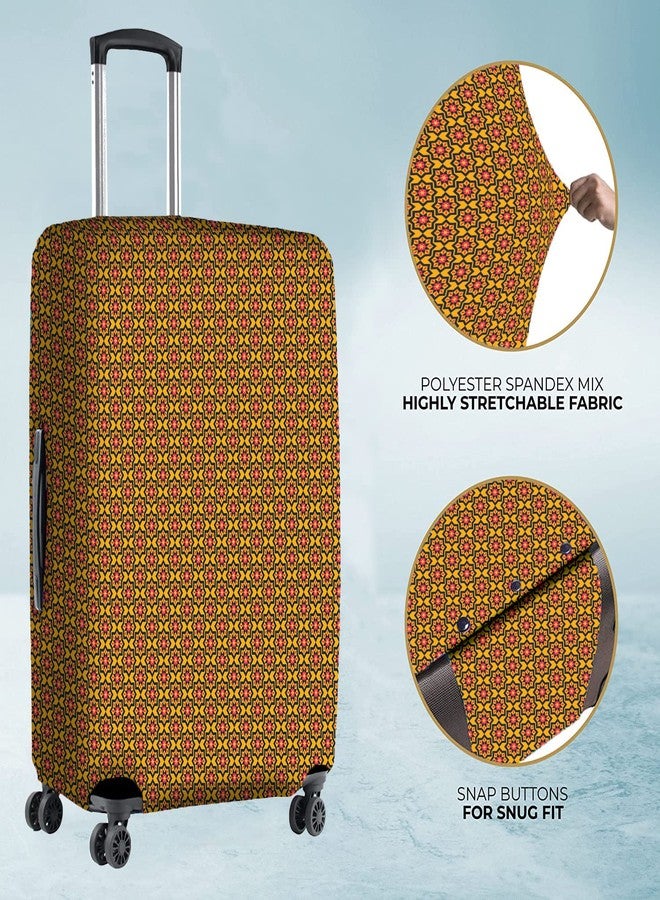 Nasher Miles Polyester 65 (24 Inch) Medium Protective Luggage Cover - Tile Print Design - Image 4