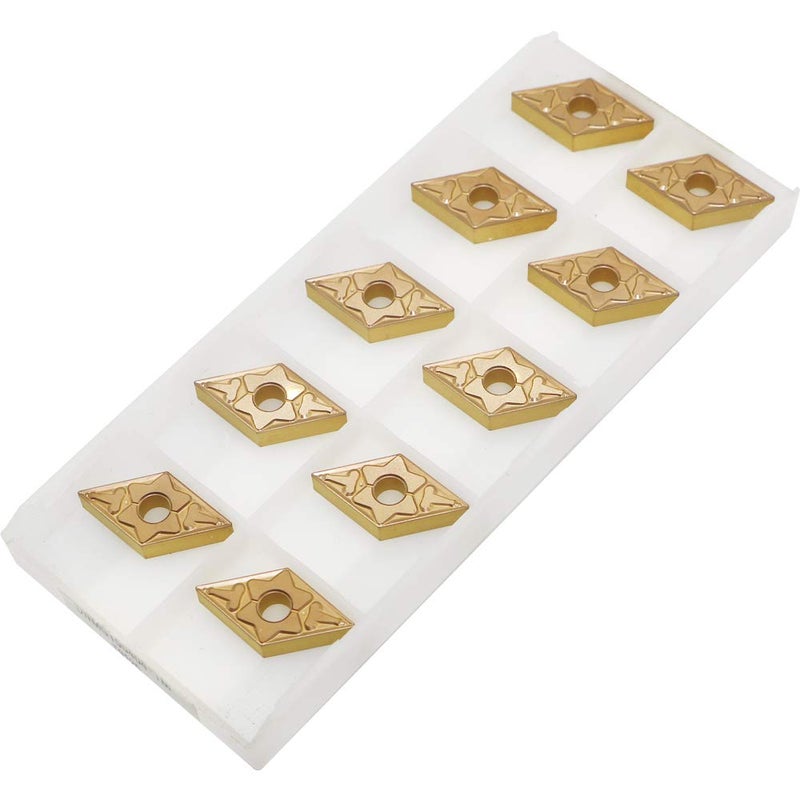 LingGan Indexable Carbide Turning Inserts DNMG 431 Lathe Tool Inserts DNMG150404 TM CVD Chemical Coating, Processing Higher Hardness Steel,Quenched Steel, Has Good Sharpness and Durability. (DNMG431 TM) - Image 1