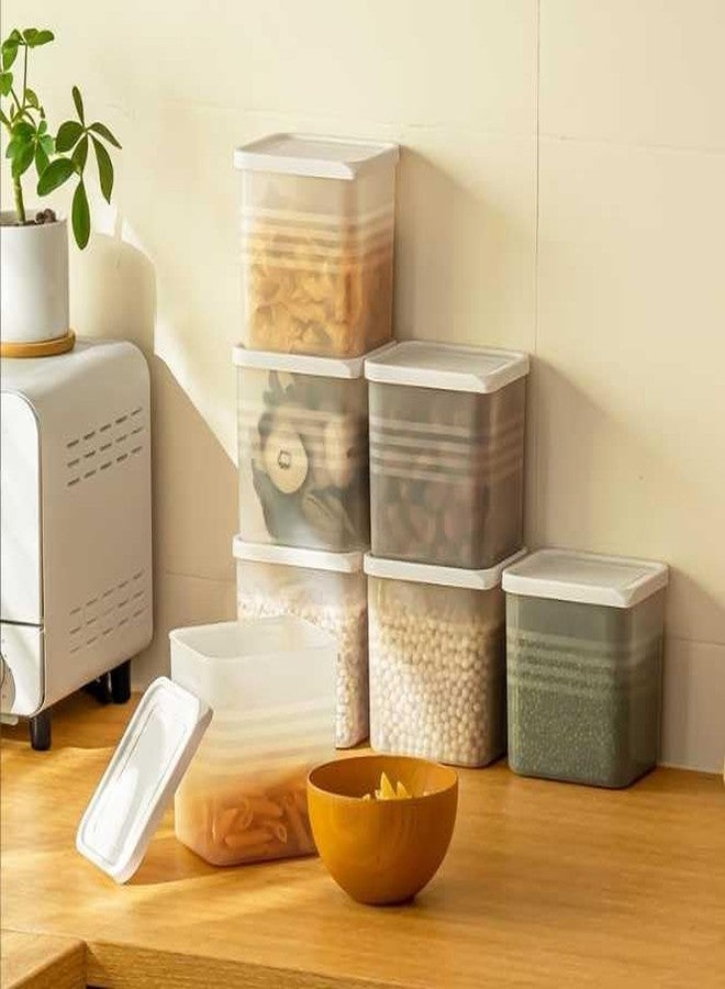 Meteor Fridge Storage Boxes Kitchen Plastic Containers | BPA-Free, Stackable, Transparent Food Organizers for Refrigerator & Kitchen Storage (White Lid) (Pack Of 6) - Image 3