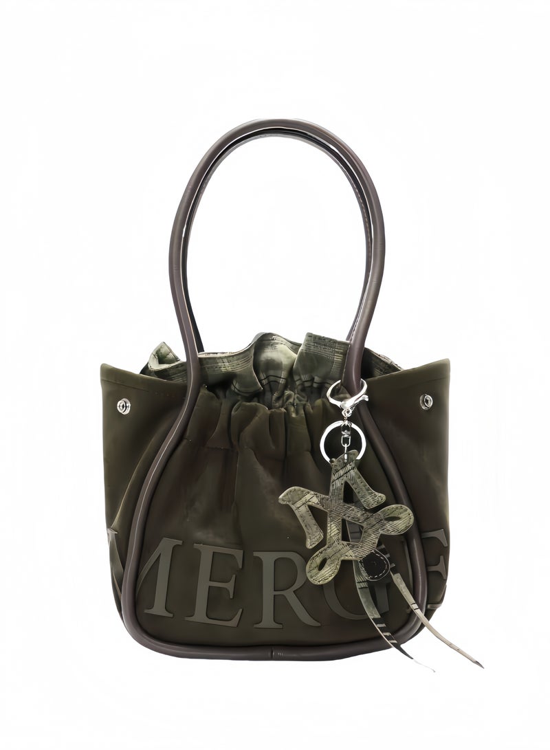 MERGE small tote bag, single shoulder diagonal velvet cloth bag