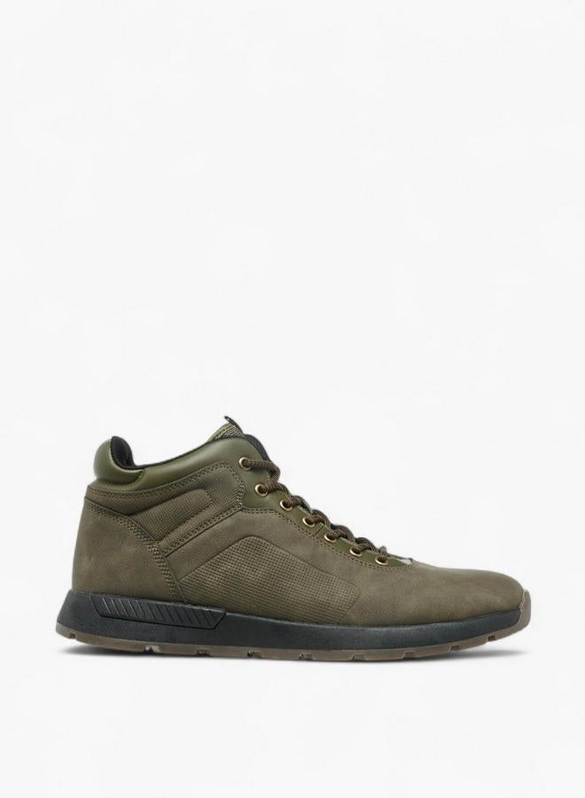 LBL by Shoexpress Panelled Lace-Up Ankle Boots - Image 3