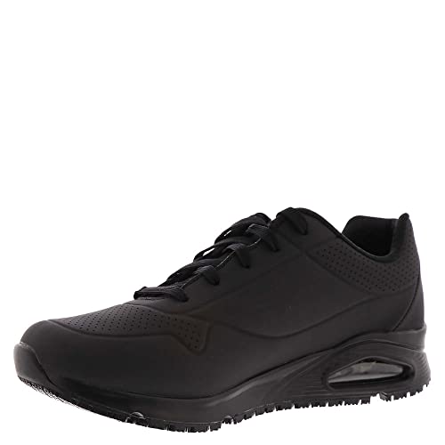 Skechers Men's Work Uno SR Sutal Lace Up Skech AIR 200054 P Food Service Shoe, Black, 10.5 - Image 5