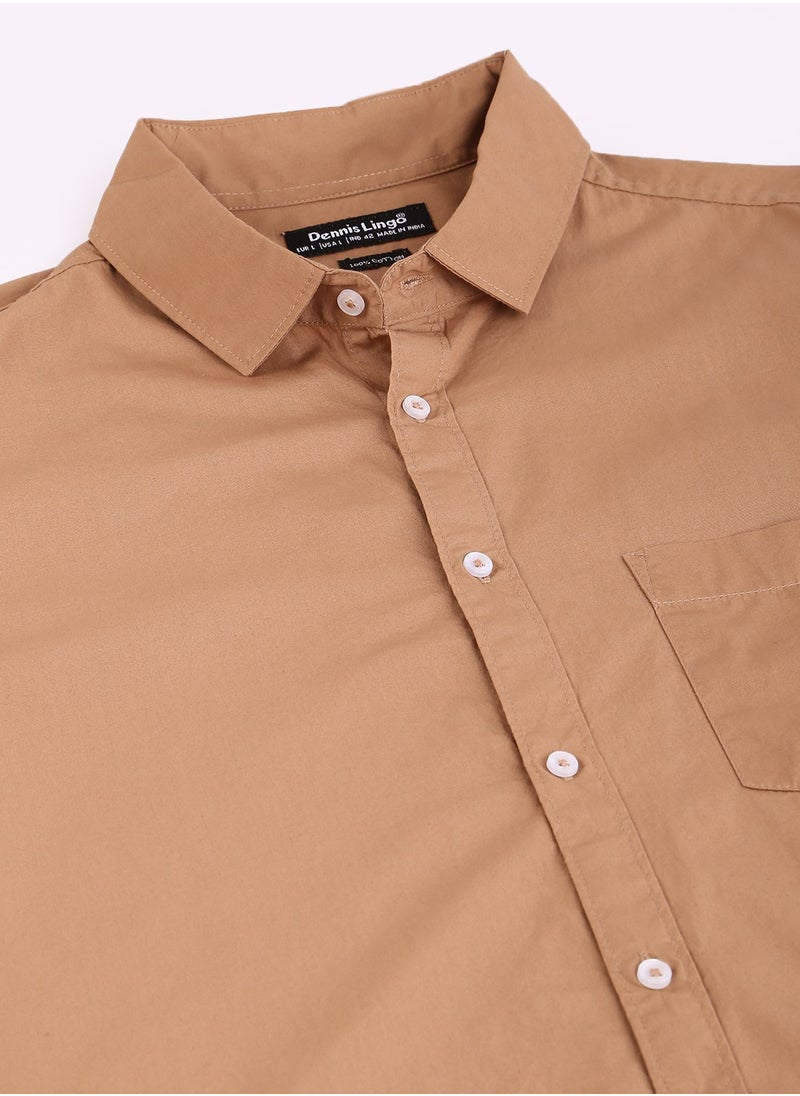 Men's Slim Fit Camel Brown Casual Cotton Spread Shirt - pzsku/Z23C57D4781F1D711A457Z/45/_/1735036879/c04f39ee-b7a9-44b6-948d-94280174c487