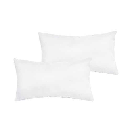 Marrywindix Tiny Pillow 2 Pack Small Decorative Pillow 95 x 55 in Travel Pillows Soft Pet Pillow for Camping Travel Sleeping Bed Sofa Neck Knee Wrist Support White