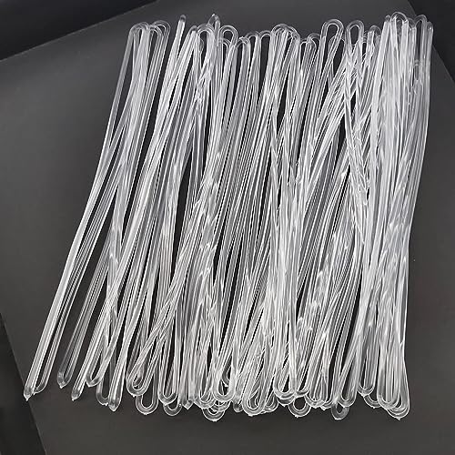 GYBest Best 100-Pack 6'' Clear Plastic Luggage Tag Loops - Image 3