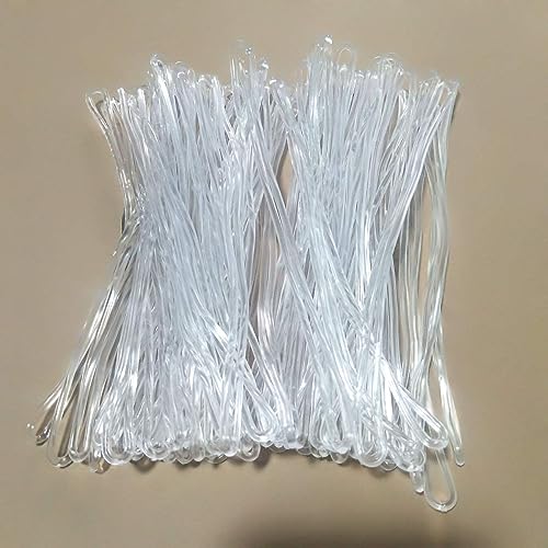 GYBest Best 100-Pack 6'' Clear Plastic Luggage Tag Loops - Image 4