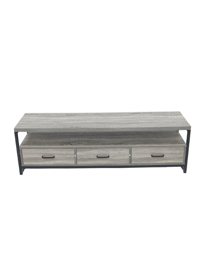 AL Hadaya Mall Wooden TV Table with Modern Design - Grey - 140x40x40 cm - Image 4