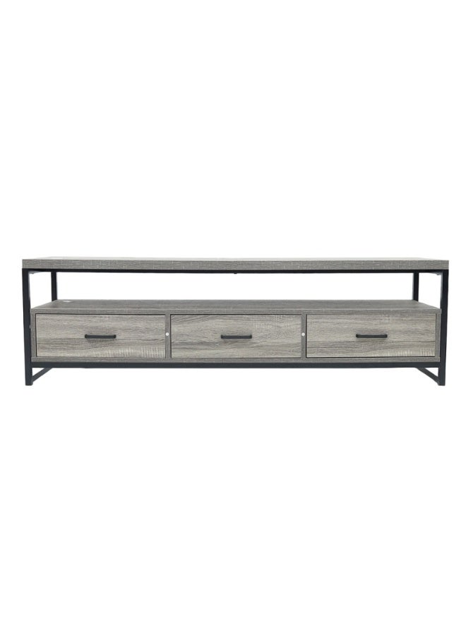 AL Hadaya Mall Wooden TV Table with Modern Design - Grey - 140x40x40 cm - Image 2