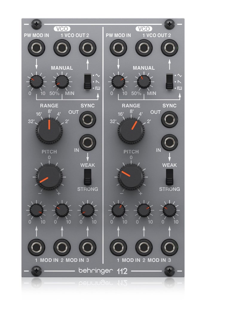 behringer وحدة Behringer التناظرية المزدوجة VCO مع 18 مفتاح تحكم ومفاتيح، 16 حصان، - Image 1