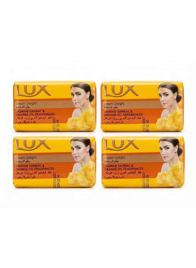 Lux Soap Jasmine Sambac & Orange Oil Fragrances 115 G 4  Pieces (Packaging May Vary) - Image 1