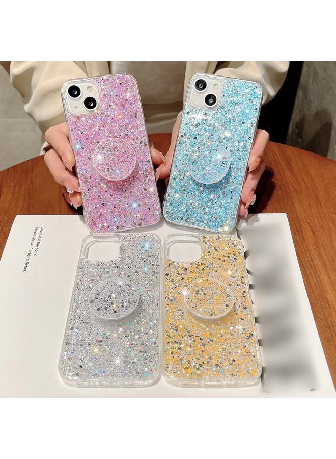 اس-توب جراب لهاتف iPhone 14 مزود بحامل دائري من مادة TPU الإيبوكسي مرصع بالترتر - Image 2